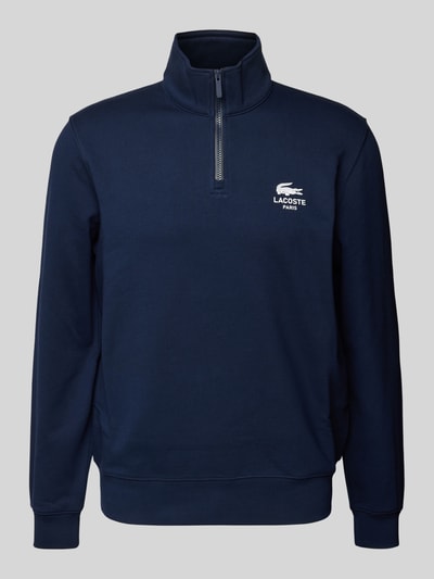 Lacoste Sweatshirt mit Troyer-Kragen Dunkelblau 2