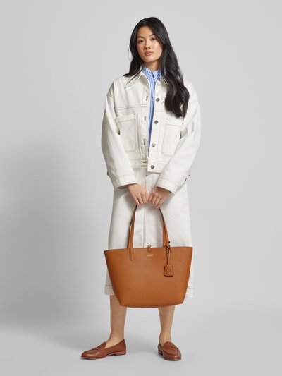 Lauren Ralph Lauren Handtas met labelprint, model 'RVRSBLE' Cognac - 1