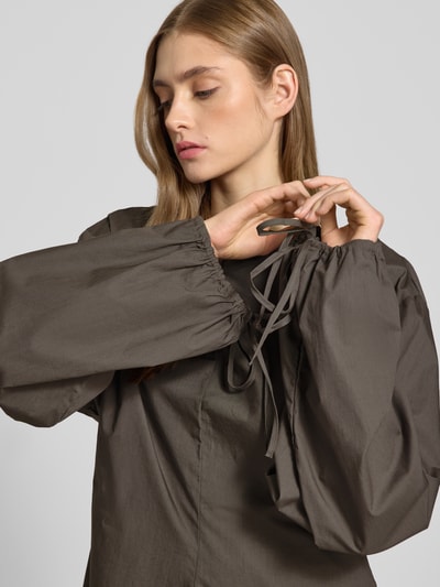 WEEKDAY Minikleid mit U-Boot-Ausschnitt Modell 'Nile' Mittelbraun 3