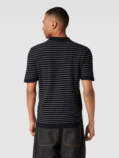CINQUE Poloshirt mit Streifenmuster Modell 'Per' Marine 5