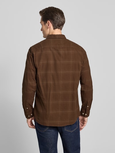 SELECTED HOMME Slim fit vrijetijdsoverhemd van puur katoen, model 'SLIMOWEN' Donkerbruin - 5