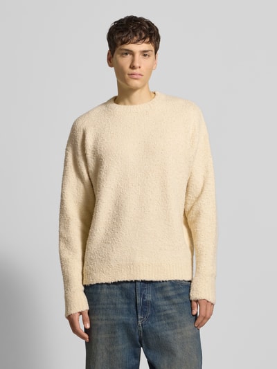 Redefined Rebel Strickpullover mit gerippten Abschlüssen Modell 'MEMPHIS' Ecru 4