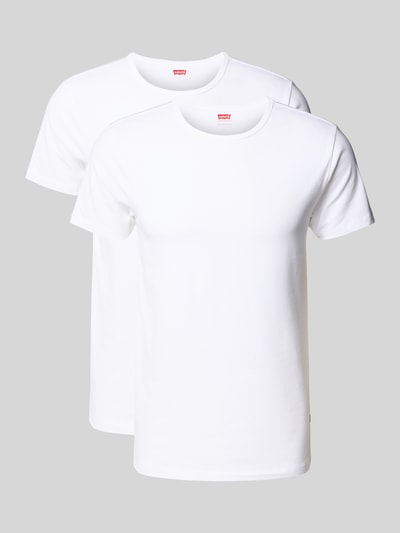 Levi's® T-Shirt mit geripptem Rundhalsausschnitt im 2er-Pack Weiss 1