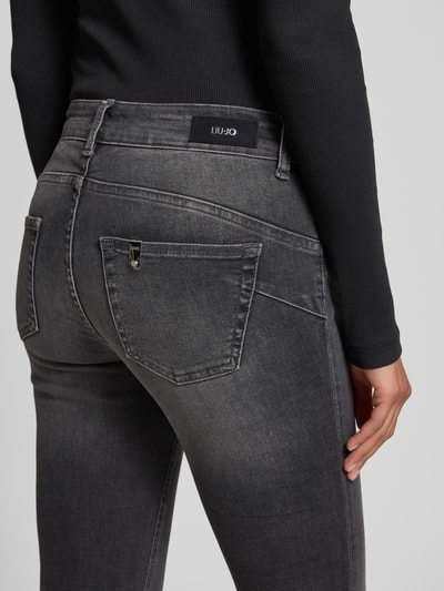 Liu Jo White Skinny Fit Jeans im 5-Pocket-Design Modell 'MONROE' Black 3