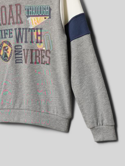 s.Oliver RED LABEL Regular fit sweatshirt van katoenmix Middengrijs gemêleerd - 2