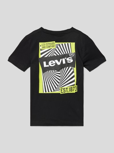 Levi’s® Kids T-shirt met labelprint, model 'MULTI HIT ILLUSION' Zwart - 3