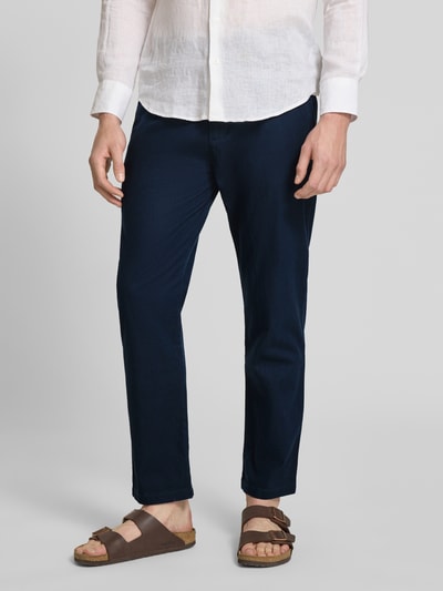 s.Oliver RED LABEL Relaxed Fit Hose aus Leinen-Baumwoll-Mix Marine 4