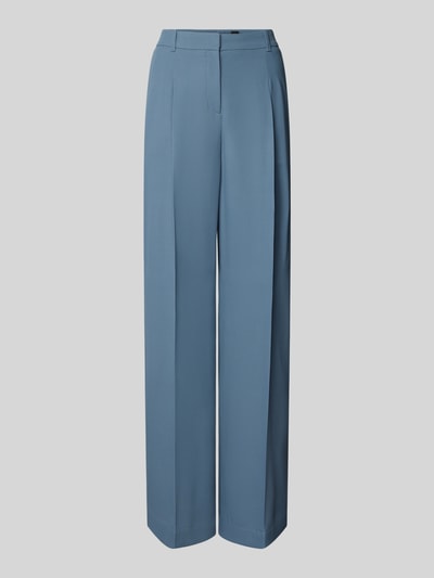 BOSS Wide Leg Anzughose aus reiner Viskose Modell 'TIANA4' Rauchblau 2