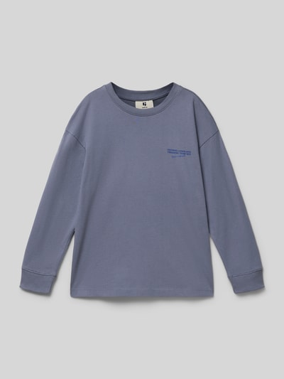 Garcia Shirt met lange mouwen en ribboorden Rookblauw - 1