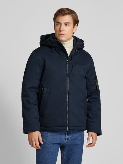 Tom Tailor Gepolsterte Jacke mit abnehmbarer Kapuze in Jeansoptik Marine 4