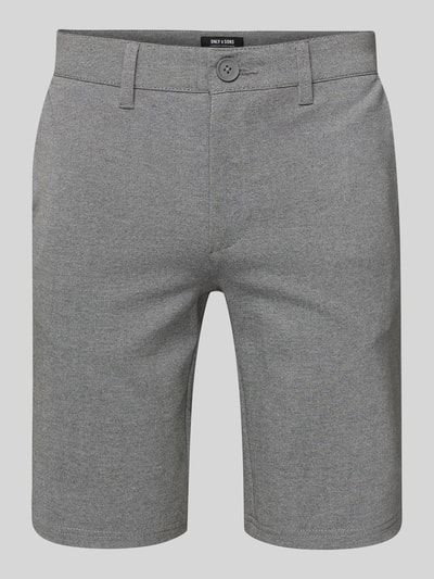 Only & Sons Shorts mit Eingrifftaschen Modell 'MARK' Mittelgrau 2