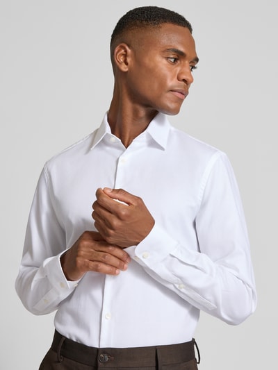 Jake*s Slim Fit Business-Hemd mit Knopfleiste Weiss 3