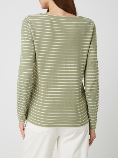 Marc O'Polo Longsleeve mit Streifenmuster Khaki 5