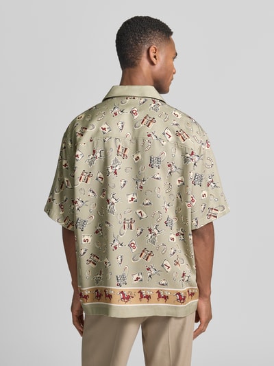 HUGO Koszula casualowa o kroju oversized z czystego lyocellu model 'ESPINO' Miętowy 5