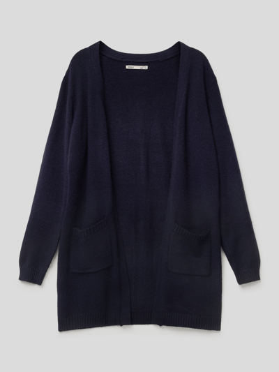 Only Cardigan met steekzakken, model 'Lesly' Marineblauw - 1