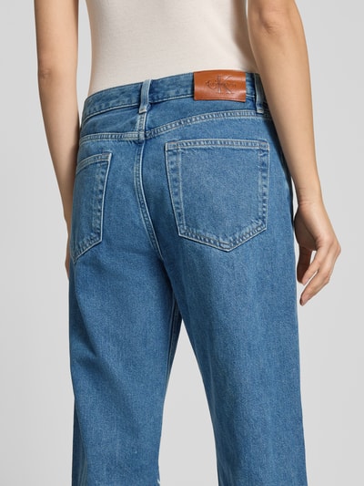 Calvin Klein Jeans Jeansy o kroju straight fit z efektem znoszenia Jeansowy niebieski 3