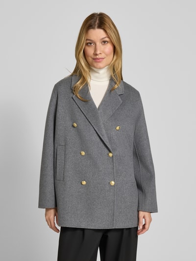 GANT Jacke aus Woll-Mix mit Kaschmir-Anteil  Mittelgrau Melange 4