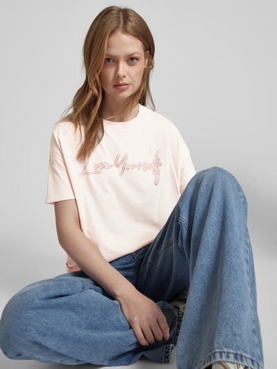 Zadig & Voltaire T-Shirt mit Statement-Print Modell 'TOMMER' Hellrosa 3