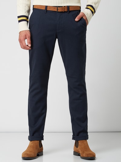 MCNEAL Regular Fit Chino mit Gürtel Marine 4