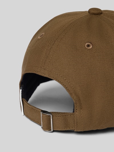 Produktfoto, Basecap aus reiner Bio-Baumwolle Modell 'YENAAS BOLD' von Armedangels, Optik: Unifarben, Logo-Stitching, Luftlöcher, verstärkter Schirm, verstellbarer Riegel, Material: reine Baumwolle