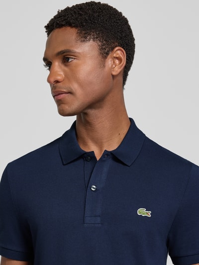Lacoste Slim Fit Poloshirt aus reiner Baumwolle Marine 3