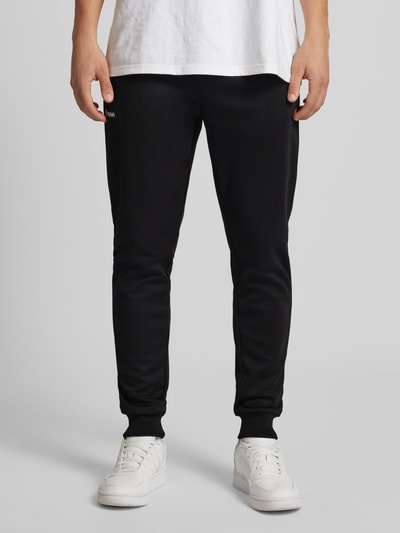 Ellesse Tapered fit trainingsbroek met labelbadges, model 'BERTONI' Zwart - 4