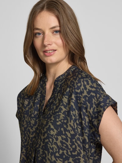 OPUS Sukienka mini z dekoltem w serek model ‘Wulara’ Ciemnoniebieski 3