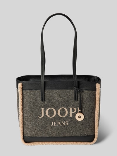 JOOP! Jeans Torba shopper z obszyciem ze sztucznego futra model ‘calduccio yvette’ Antracytowy 2