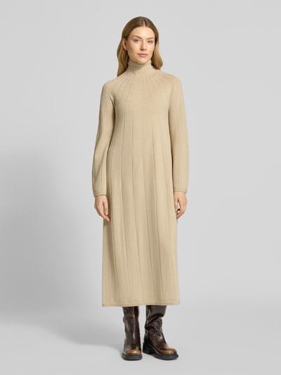 MM Loose Fit Strickkleid aus reiner Schurwolle Modell 'CILE' Beige 4