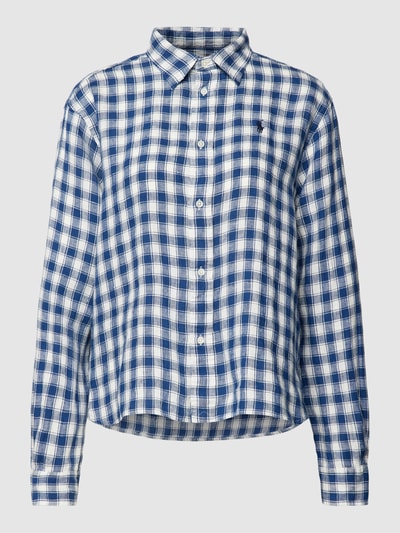 Polo Ralph Lauren Leinenbluse mit Tartan-Muster Blau 2