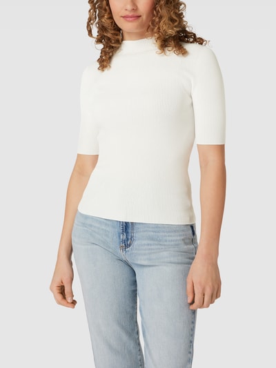 s.Oliver BLACK LABEL T-shirt in tricotlook Wit - 4
