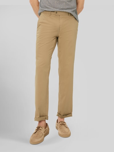 Brax Regular Fit Chino aus Baumwoll-Mix Modell 'Evans' Camel 4
