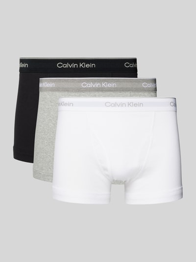 Calvin Klein Underwear Obcisłe bokserki z paskiem z logo w zestawie 3 szt. Jasnoszary 1