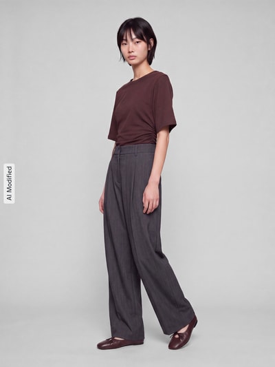OPUS PANTS Regular Fit Gerade Hose mit Viskose-Anteil Modell 'Moira Bloom' Mittelgrau 1
