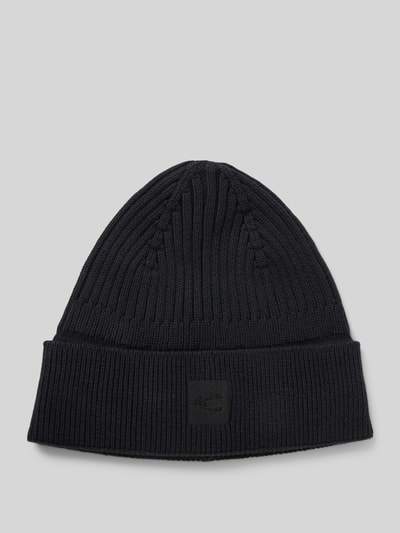 camel active Beanie mit Label-Stitching Anthrazit Melange 1