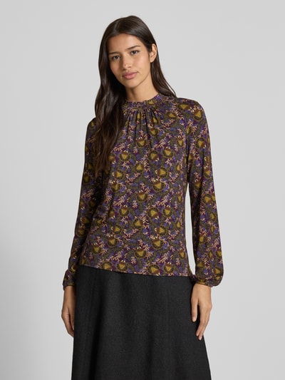 Christian Berg Woman Bluse aus Viskose-Mix mit Stehkragen Kirsche 4