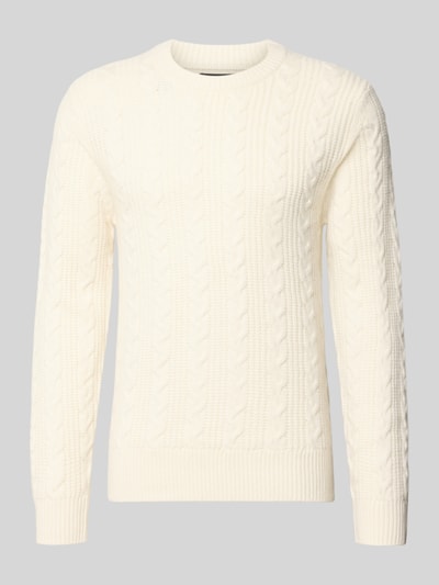 Matinique Regular Fit Pullover aus reiner Wolle Modell 'Atriton' Offwhite 1