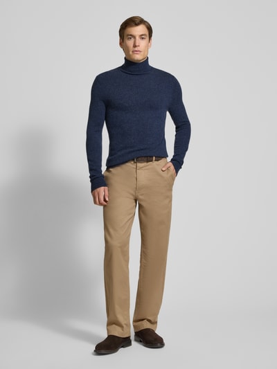 MCNEAL Regular fit coltrui van wolmix met kasjmier Marineblauw gemêleerd - 1