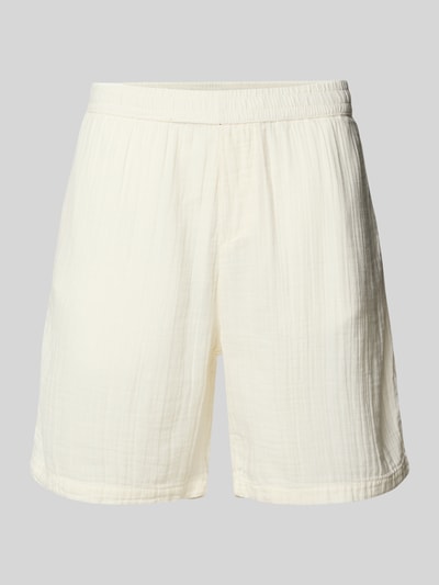 REVIEW Regular Fit Shorts aus Musselin Ecru 2