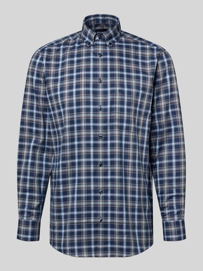 OLYMP Luxor Koszula biznesowa o kroju comfort fit z kołnierzykiem typu button down Granatowy 1