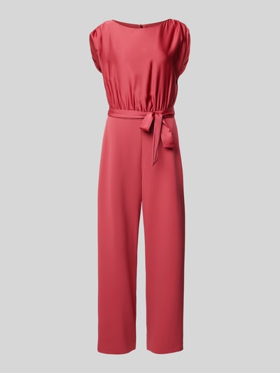 Swing Jumpsuit mit Bindegürtel Rostrot 2