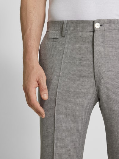 BOSS Pantalon van scheerwolmix, model 'Lennon' Lichtgrijs - 3