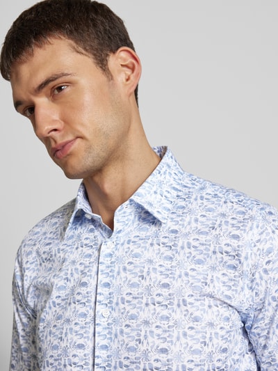 JOOP! Collection Slim Fit Business-Hemd mit Kentkragen Modell 'Pierce' Marine 3