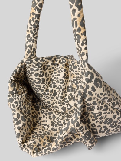 STUDIO NOOS Handtasche mit Label-Stitching Sand 5