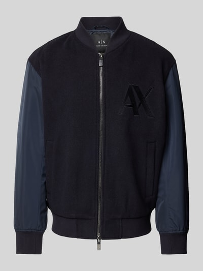 ARMANI EXCHANGE Bomberjacke mit Label-Stitching Dunkelblau 1