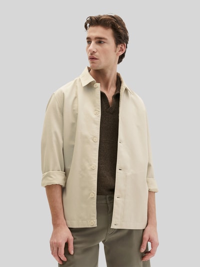 Marc O'Polo Regular Fit Overshirt mit seitlichen Eingrifftaschen Ecru 4