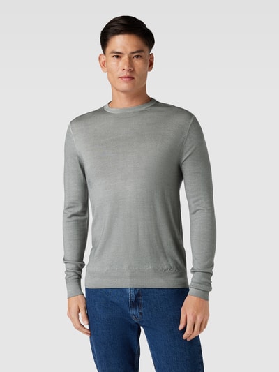 Profuomo Wollen pullover met ronde hals Groen - 4