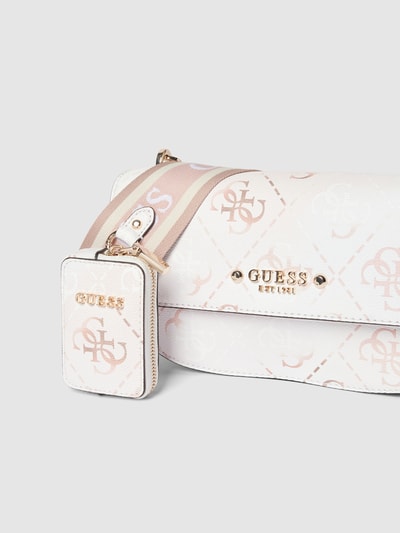 Guess Saddle Bag mit Label-Applikation Modell 'REA' Weiss 3