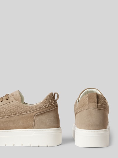 Antony Morato Sneakers van leer met labeldetails, model 'FLINT' Beige - 2