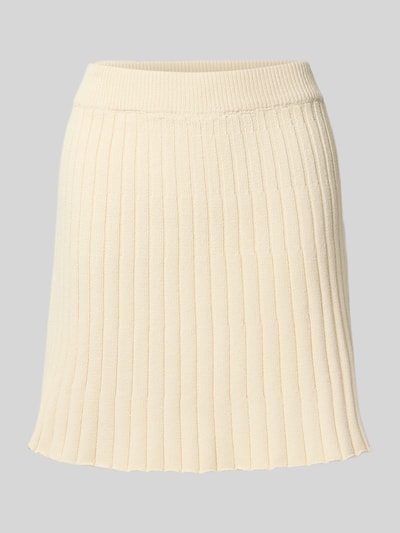 Pieces Gebreide minirok van katoenmix, model 'JOYLYNN' Zand - 2